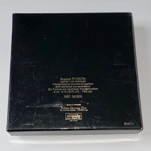 VTG 80s Rare Christian Dior Poison Empty Perfume Glass Bangle Bracelet Atomizer - Picture 10 of 11